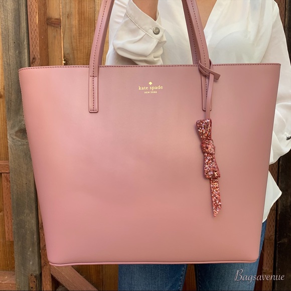 Kate spade Karla tote seton drive dusty peony bow - Picture 7 of 8